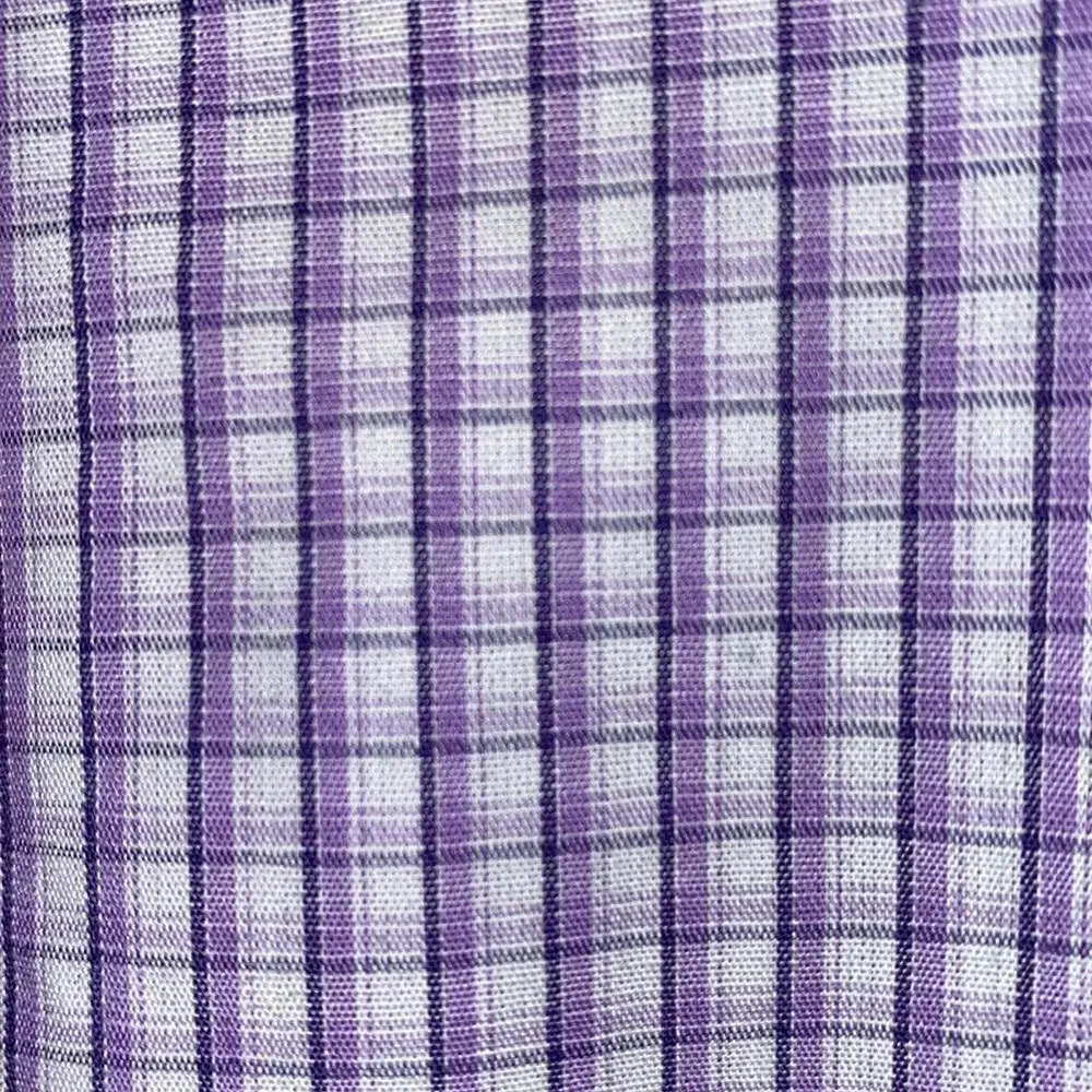 Stylish Purple Gingham Check Long Sleeve Shirt